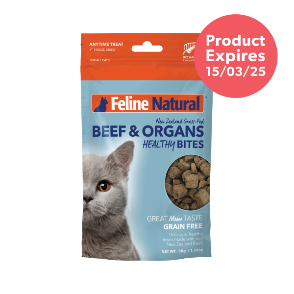 Feline Natural Grain Free Freeze Dried Cat Treats Beef 50g Online now