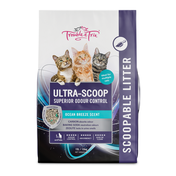 Trouble and Trix Ultra-Scoop Superior Odour Control Cat Litter 10L For Sale