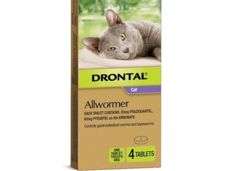 Drontal All Wormer Cat Tablets 4Kg 4 Pack Online