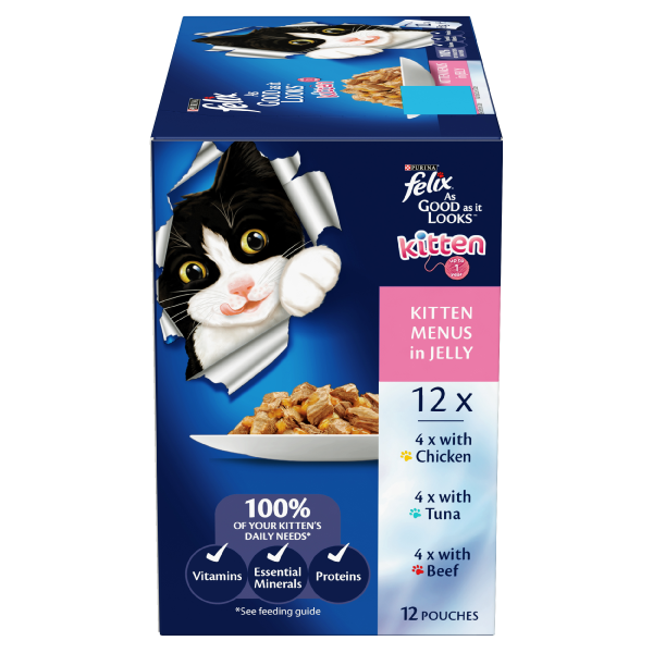 Felix As Good As It Looks Kitten Menu Wet Cat Food 85g x 12 Online Hot Sale