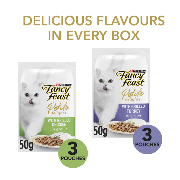 Fancy Feast Petite Delights Chicken Turkey Variety Pack Adult Wet Cat Food 50g x 6 Cheap