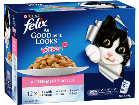 Felix As Good As It Looks Kitten Menu Wet Cat Food 85g x 12 Online Hot Sale