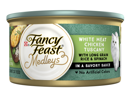 Fancy Feast Medleys White Meat Chicken Tuscany Adult Wet Cat Food 85g x 24 Cheap