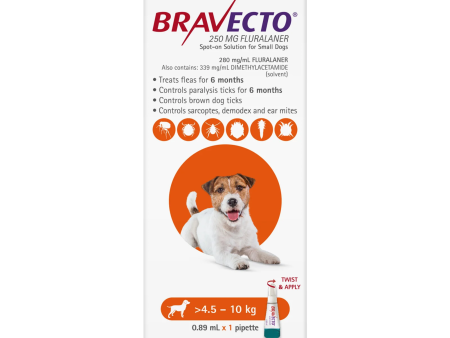 Bravecto Spot On Small Dogs 4.5-10Kg 1 Pack Discount