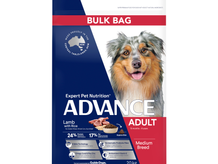 Advance Lamb and Rice Adult Dog Medium Breed Dry Dog Food 20kg Sale