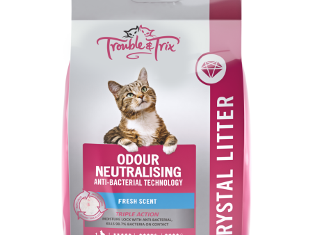 Trouble and Trix Odour Neutralising Anti-Bacterial Crystal Cat Litter 15L Online