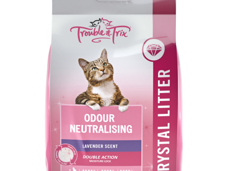 Trouble and Trix Odour Neutralising Lavender Crystal Cat Litter 15L Discount