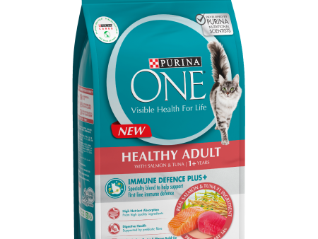 Purina ONE Healthy Adult With Salmon And Tuna Dry Cat Food 1.5kg Online