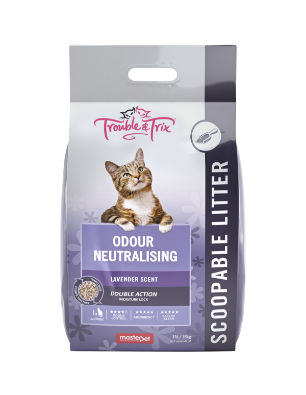 Trouble and Trix Odour Neutralising Lavender Clumping Cat Litter 15L Online