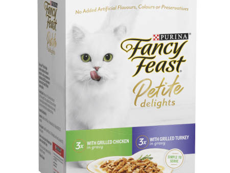 Fancy Feast Petite Delights Chicken Turkey Variety Pack Adult Wet Cat Food 50g x 6 Cheap