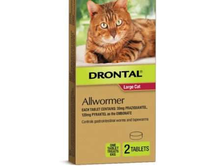 Drontal All Wormer Large Cat Tablets 6Kg 2 Pack Discount