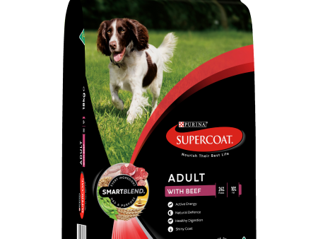 Supercoat Beef Adult Dry Dog Food 18kg For Cheap