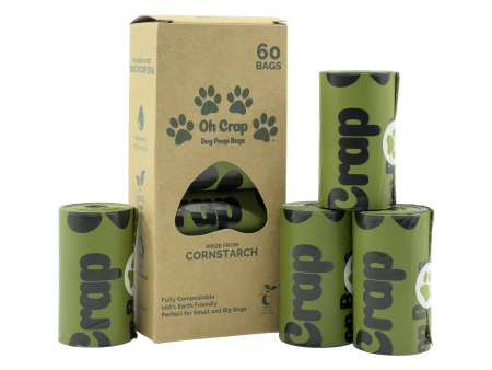 Oh Crap Compostable Dog Poop Bags 60 Pack Online Hot Sale