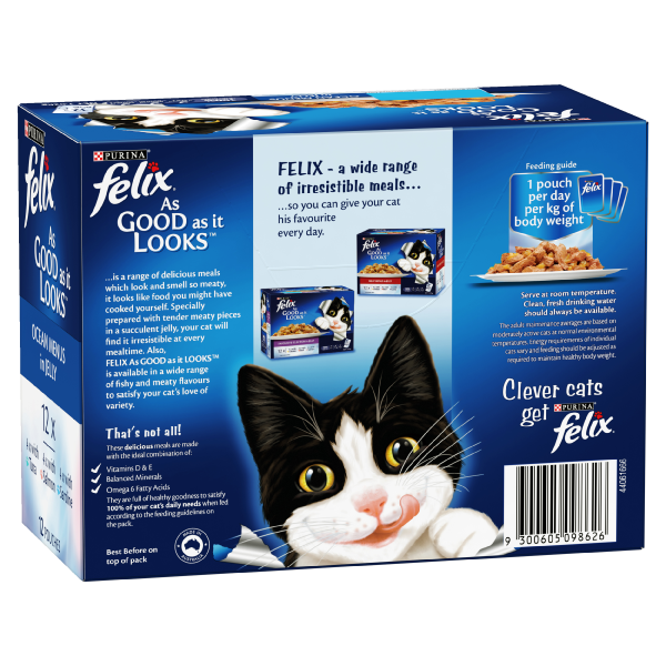 Felix As Good As It Looks Ocean Menu Adult Wet Cat Food 85g x 12 Online Hot Sale