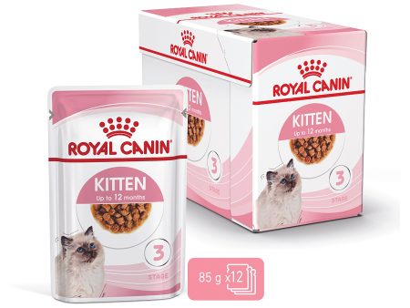 Royal Canin Kitten Instinctive with Gravy Wet Cat Food Pouches 85g x 12 Hot on Sale