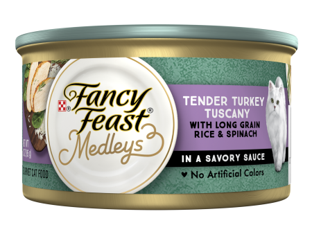 Fancy Feast Medleys Tender Turkey Tuscany With Long Grain Rice And Garden Greens Adult Wet Cat Food 85g x 24 Discount