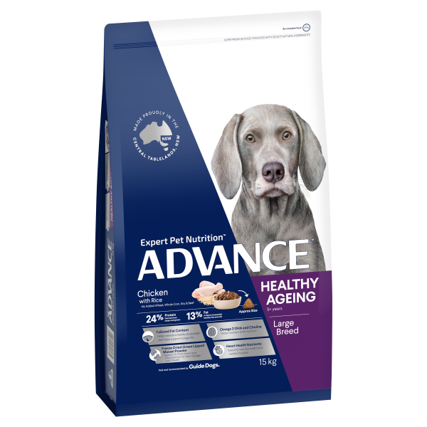 Advance Chicken and Rice Healthy Ageing Large Breed Mature Dry Dog Food 15kg Online Hot Sale