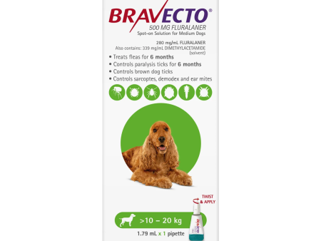 Bravecto Spot On Medium Dogs 10-20Kg 1 Pack on Sale