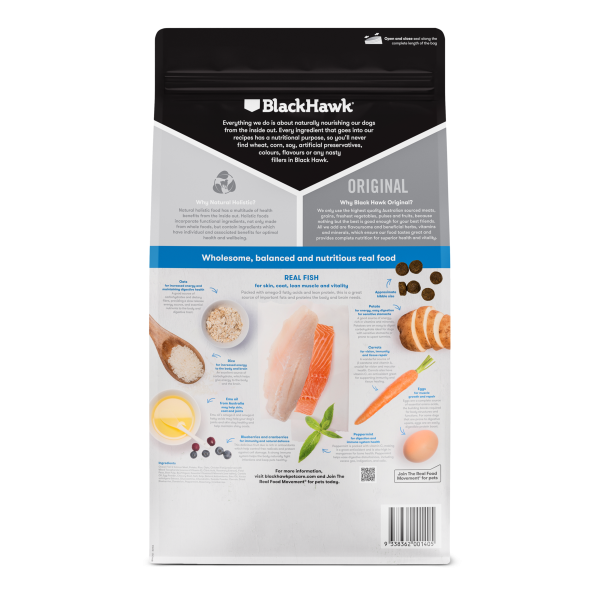 Black Hawk Original Adult Fish and Potato Dry Dog Food Supply