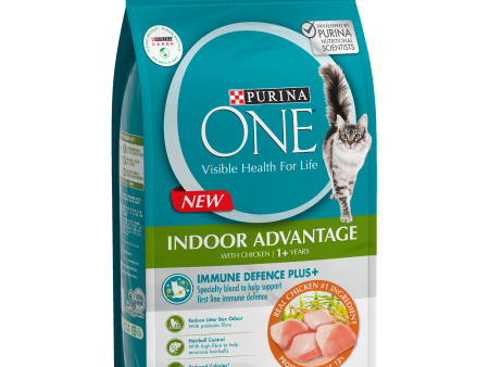 Purina ONE Indoor Advantage With Chicken Adult Dry Cat Food 1.4kg Supply