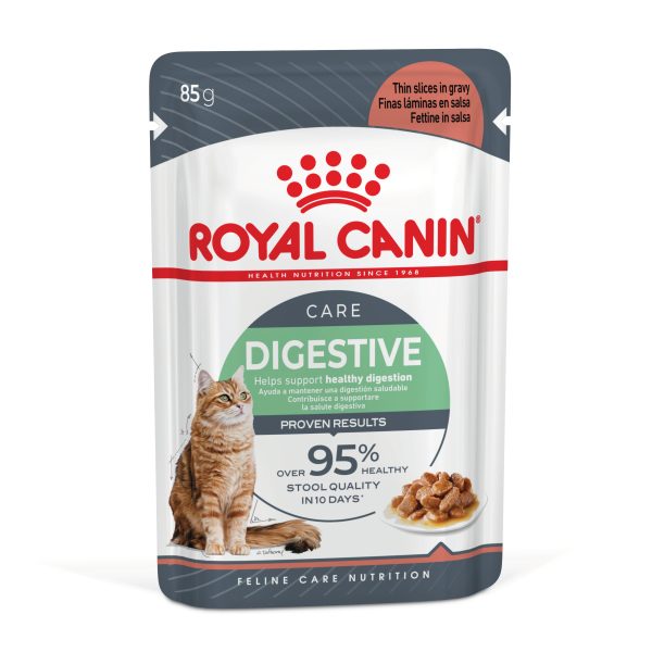 Royal Canin Digestive Care Gravy Adult Wet Cat Food Pouches 85g x 12 on Sale