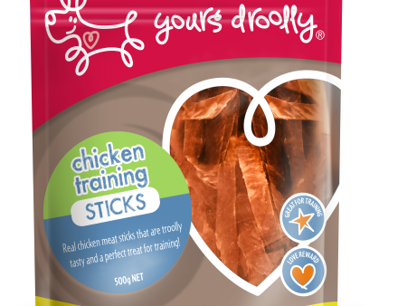 Yours Droolly Chicken Training Sticks Dog Treats 500g Cheap