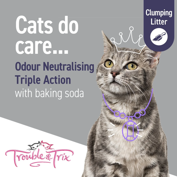 Trouble and Trix Odour Neutralising Baking Soda Clumping Cat Litter 15L For Cheap