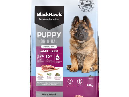 Black Hawk Original Puppy Lamb and Rice Large Breed Dry Dog Food 20kg For Cheap