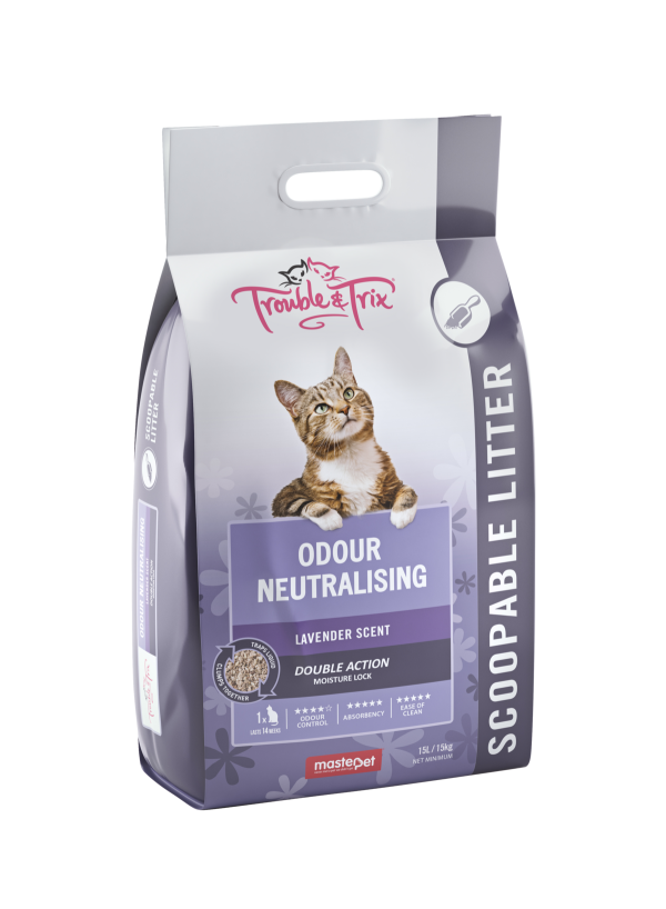 Trouble and Trix Odour Neutralising Lavender Clumping Cat Litter 15L Online