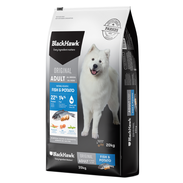 Black Hawk Original Adult Fish and Potato Dry Dog Food Supply