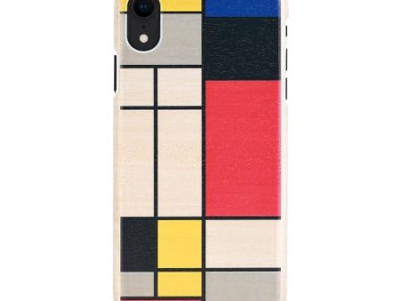 MAN&WOOD SmartPhone case iPhone XR mondrian wood white Hot on Sale