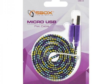 Sbox USB->Micro USB 2.0 M M 1m colorfull blister purple Supply