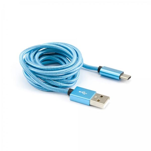 Sbox USB->Type C M M 1.5m CTYPE-1.5BL Blue For Sale