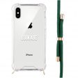 Lookabe Necklace iPhone X Xs gold green loo013 Online now