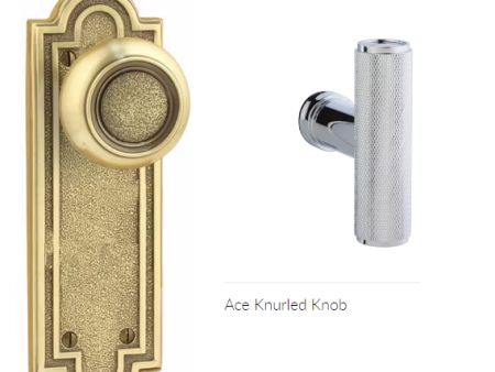 Emtek 8202ACEKN Privacy , Sideplate Locksets Belmont Non-Keyed 7-1 2 , The Ace Knurled Knob Online