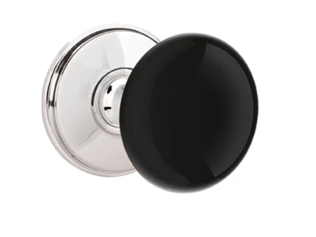 Emtek 8210EB Privacy , Watford Rosette , Ebony Porcelain Knob Hot on Sale